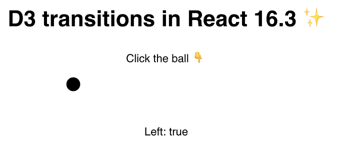 Ball on the left before you click