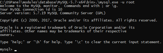 Консольный интерфейс MySQL-клиента